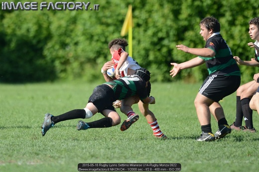 2015-05-16 Rugby Lyons Settimo Milanese U14-Rugby Monza 0922